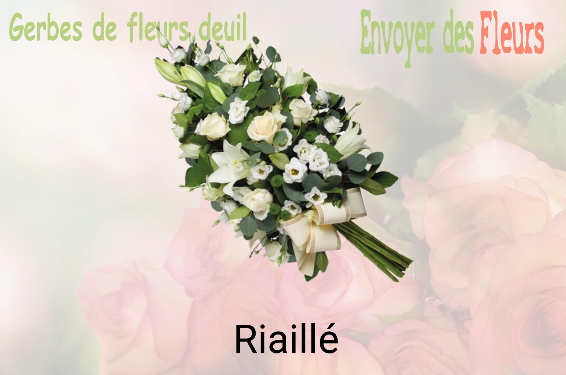 Gerbe de fleurs de deuil livrée à Riaillé